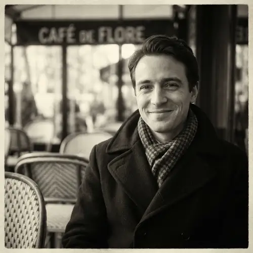 Stylish French Man Portrait in Vintage Black and White | Early 20th Century Style