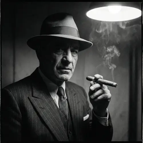 Gangster Noir-inspired Italian Man Portrait