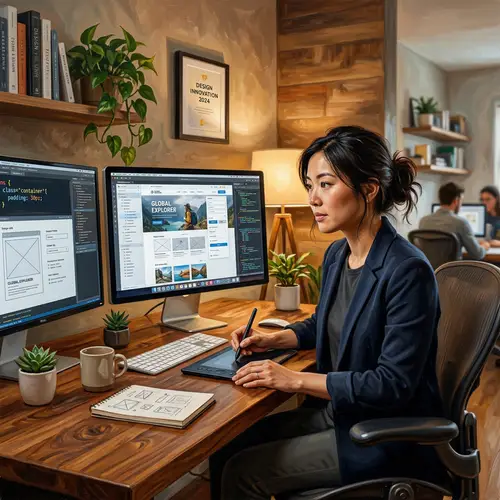 Talented East Asian Web Designer | Inspiring Studio Portrait