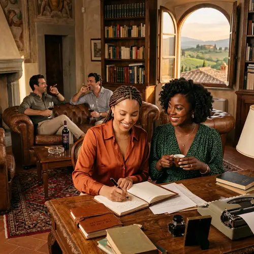 Interracial Romance Novelists in Opulent Italian Villa