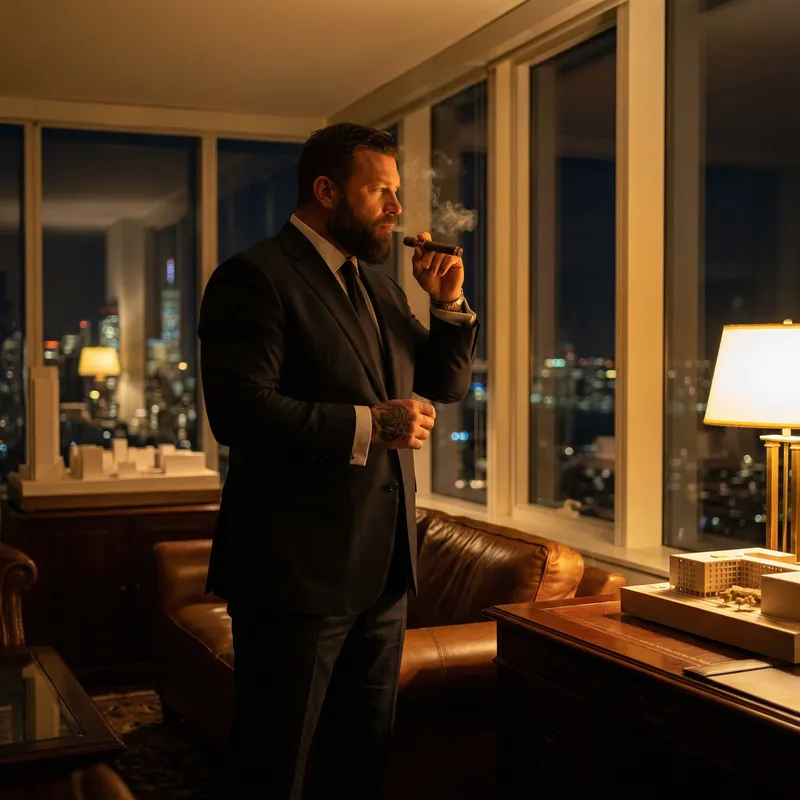 Luxurious Italian Man in Lavish NYC Penthouse - Urban Sophistication