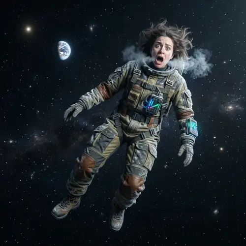 Unexpected Time Traveler in Space: A Scientist's Surprise