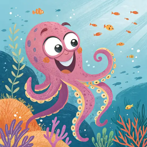 Happy Octopus - A Colorful Ocean Delight