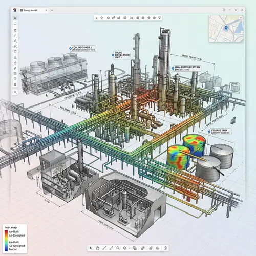 3D Laser-Scanned Energy Facility Model Example