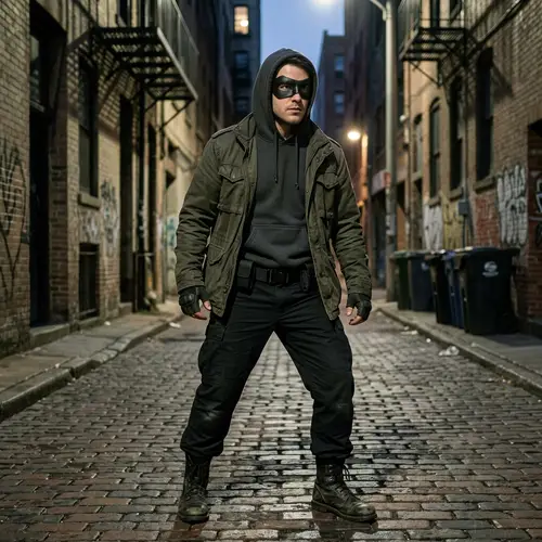 Street Level Hero Costume: Dark and Durable Wear