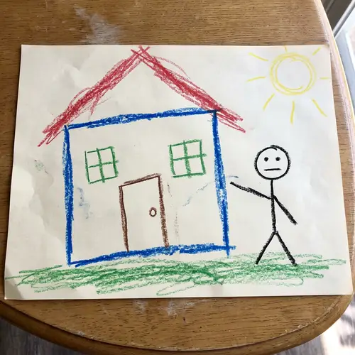 Child's Simple Drawing - A Reflection of Innocence