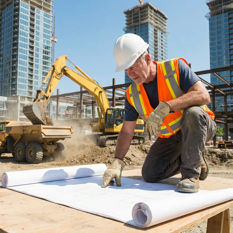 Professional Engineer at Construction Site