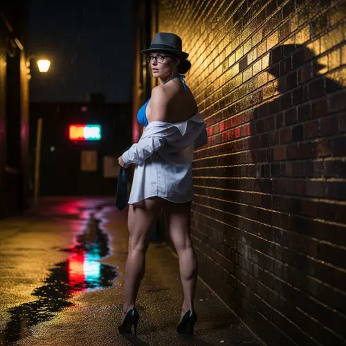 Stylish Woman in Fedoro Transforming Look