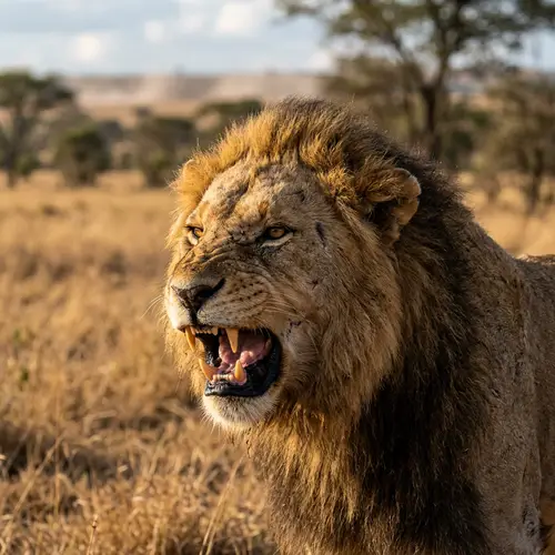 Majestic Lion Roaring - Symbol of Enduring Dominance