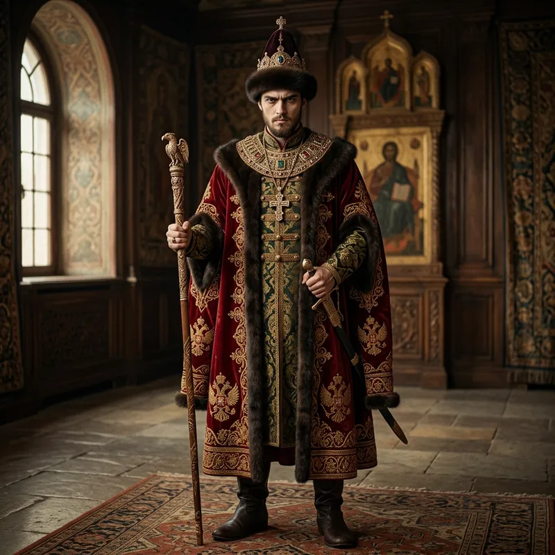 Russian Tsar Ivan the Terrible in Full Height: Youthful Years