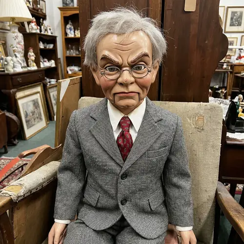 Walter Ventriloquist Dummy: White Shirt & Grey Suit