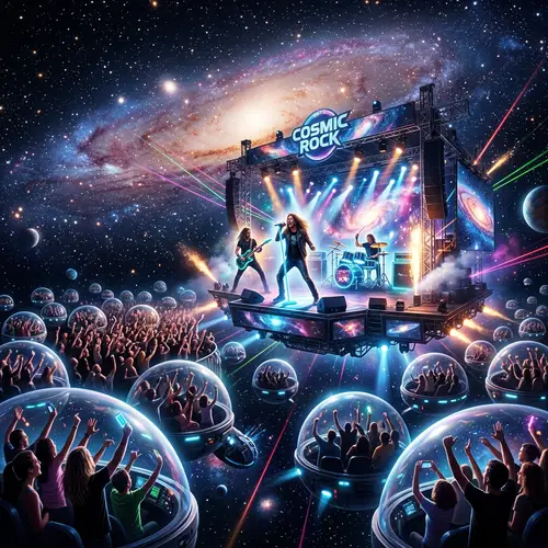 Rock Concert in Space | Ethereal Cosmic Music Event
