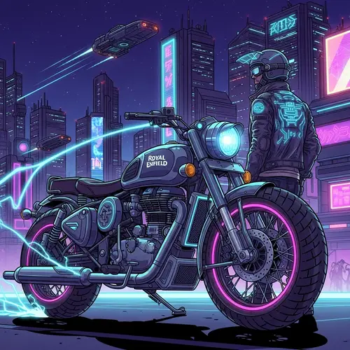 Royal Enfield: Fantasy & Synthwave Vibes