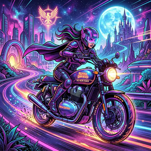 Royal Enfield: Fantasy & Synthwave Vibes