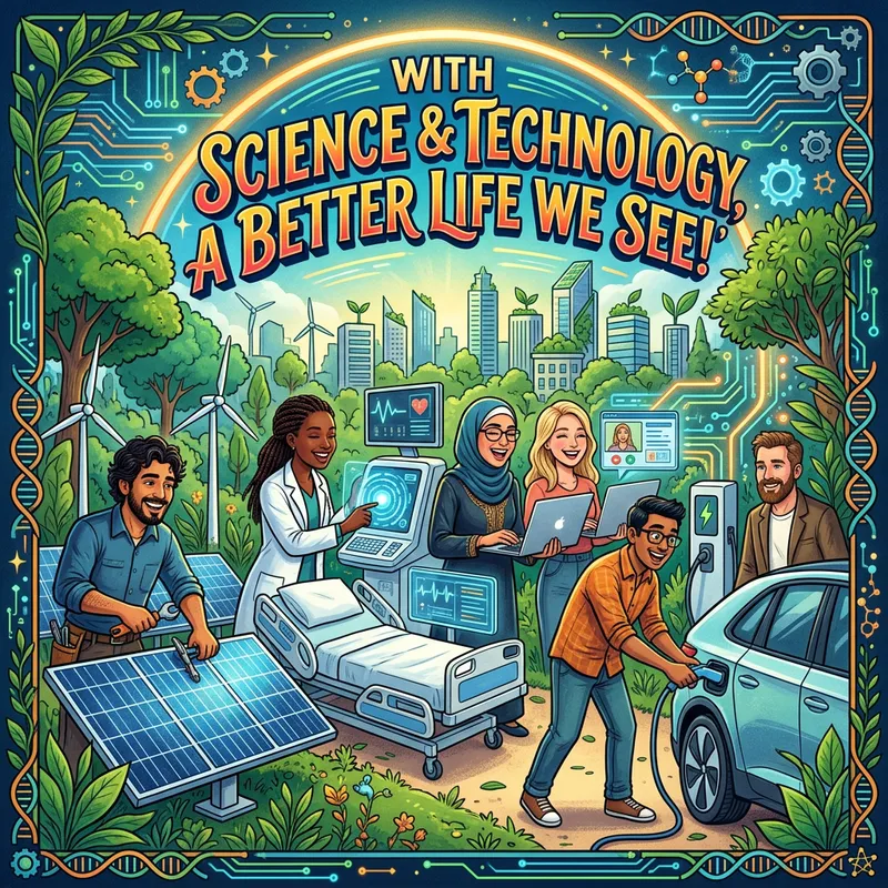 How Science & Technology Shape A Good Life | Engaging Poster Slogan