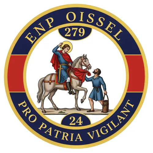 Round Shield Design Featuring Saint Martin de Tours