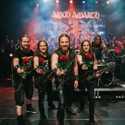 Amon Amarth: Band Offers a Rose to the Camera