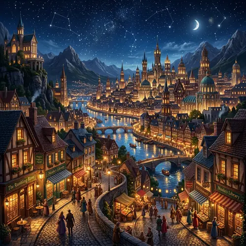 Velaris: The City of Lights | Enchanting Cityscape View