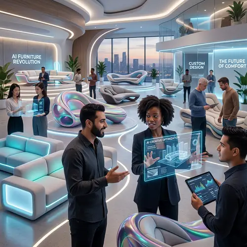 Futuristic AI-Designed Sofas Inspire Diverse Group Discussion
