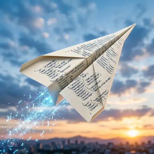 Innovative JSON Paper Plane Design | Code Innovation in Flight