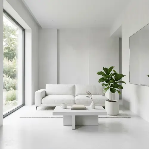 Minimalist Monochrome Room with Modern Furniture