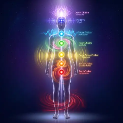 Visual Guide to the 7 Chakras and Frequencies