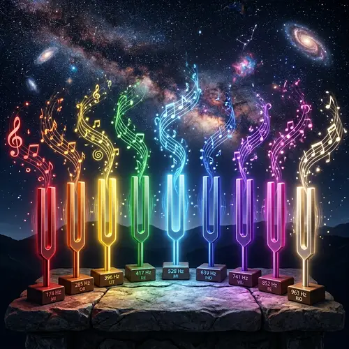Explore the 9 Solfeggio Frequencies with Tuning Forks