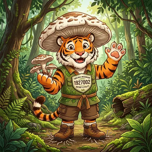 Tiger Milk Mushroom Mascot: Fun and Unique