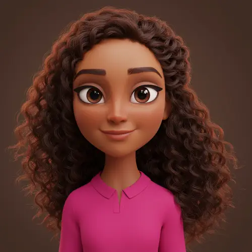 Vibrant 3D Animation of a Hispanic Girl