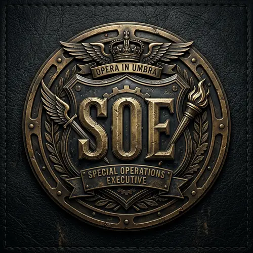 SOE Emblem on Black Background