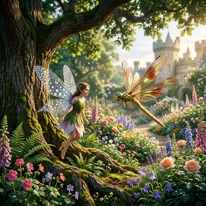 Petalwing, Guardian of Royal Gardens, Meets Dragonfly Messenger