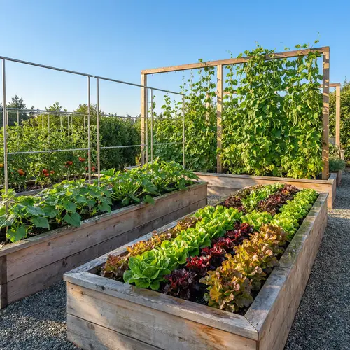 Elegant Vegetable Garden Design | Raised Beds & Greens