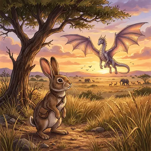 Courageous Rabbit in the African Bushveld - Quest for Adventure