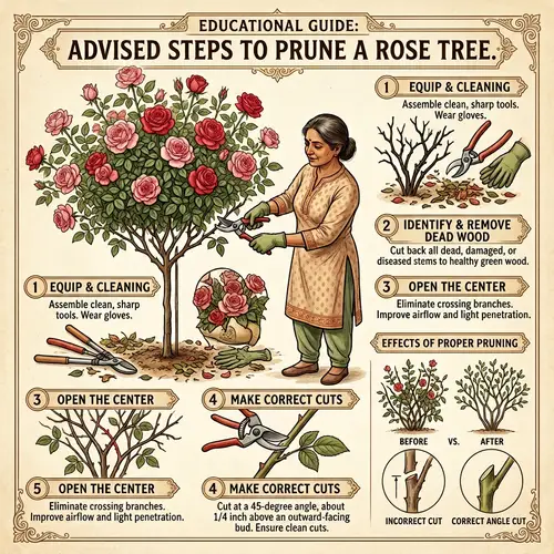 Rose Tree Pruning Guide: Steps for Healthy Blooms
