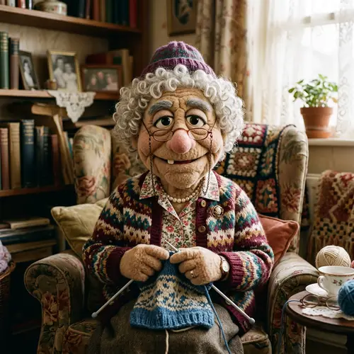 Create a Muppet of an Old Lady - Fun Craft Ideas