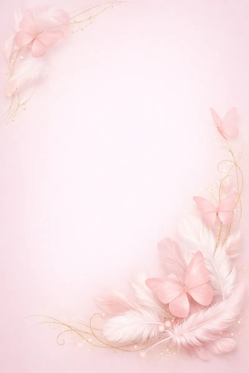 Delicate Pink Butterfly Gift Certificate Design