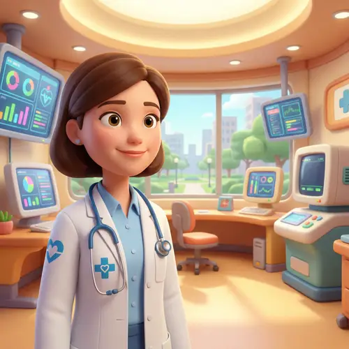 Disney Pixar Style Young Internal Medicine Specialist