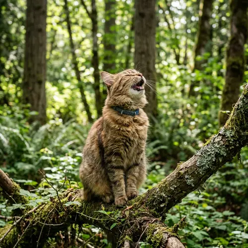 Cat in the Forest Singing - Enchanting Wildlife Story