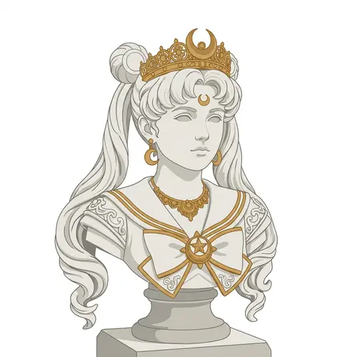 Regal Sailor Moon Marble Bust Art
