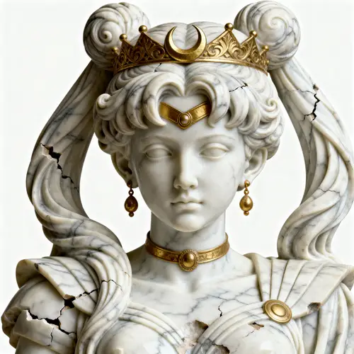 Regal Sailor Moon Marble Bust Art