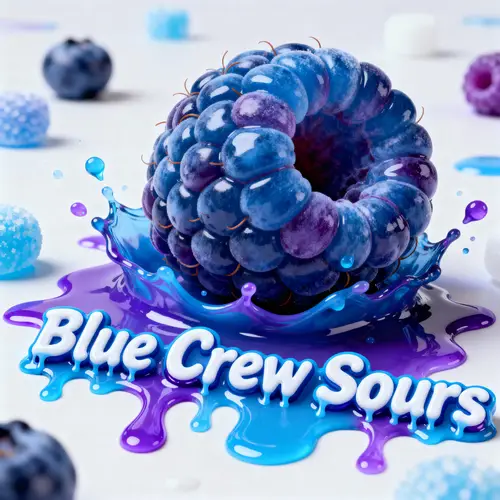 Whimsical Blue Raspberry Sour Art for Sweet Lovers