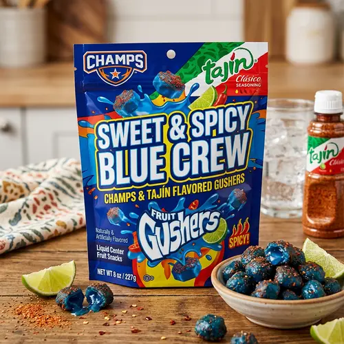 Sweet & Spicy Blue Crew Gushers - Champs & Tajin