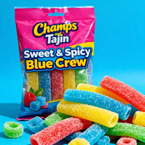 Sweet & Spicy Blue Crew Gushers - Champs & Tajin