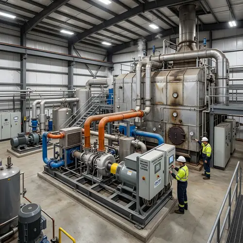 Industrial Boiler Room & Rankine Cycle Turbines