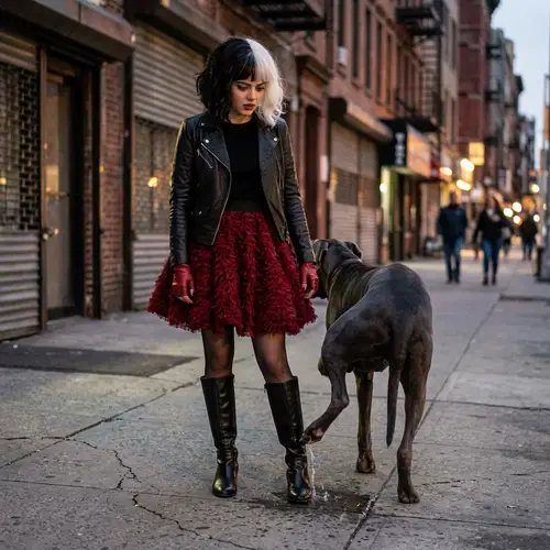 Julia Garner as Cruella de Vil Inspo: Unique Street Scene