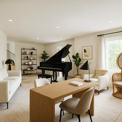 Transform Your Living Room into a Stylish Office Space