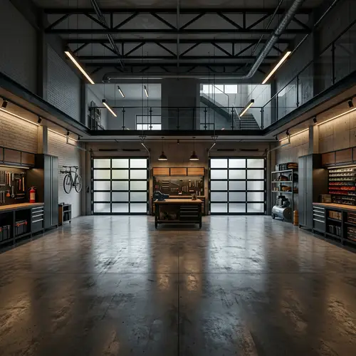 Modern Garage Interior Design | Updated Lighting Fixtures