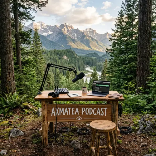 Forest Talk Show Host Desk | AXMATEA PODCAST