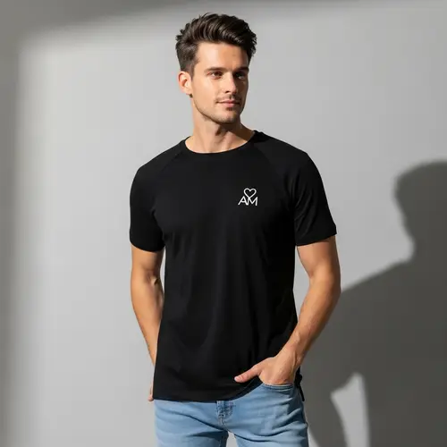 Modern Men's T-Shirt Model with Logo