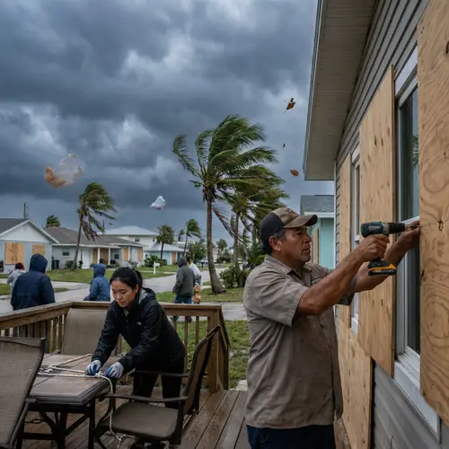 Community Preparing for Impending Typhoon | Natural Disaster Readiness